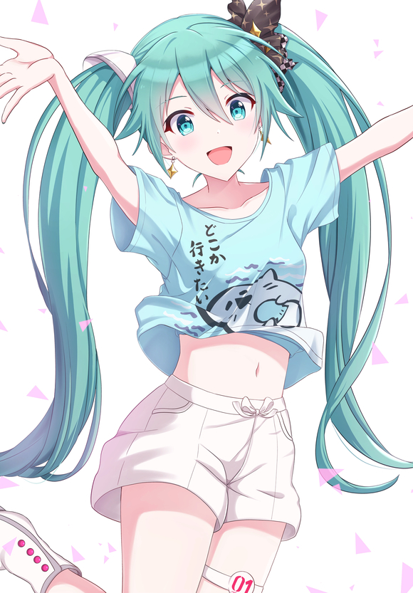 #ԪС#  ˫βδ MIKU廭ؼ һ-1.jpg