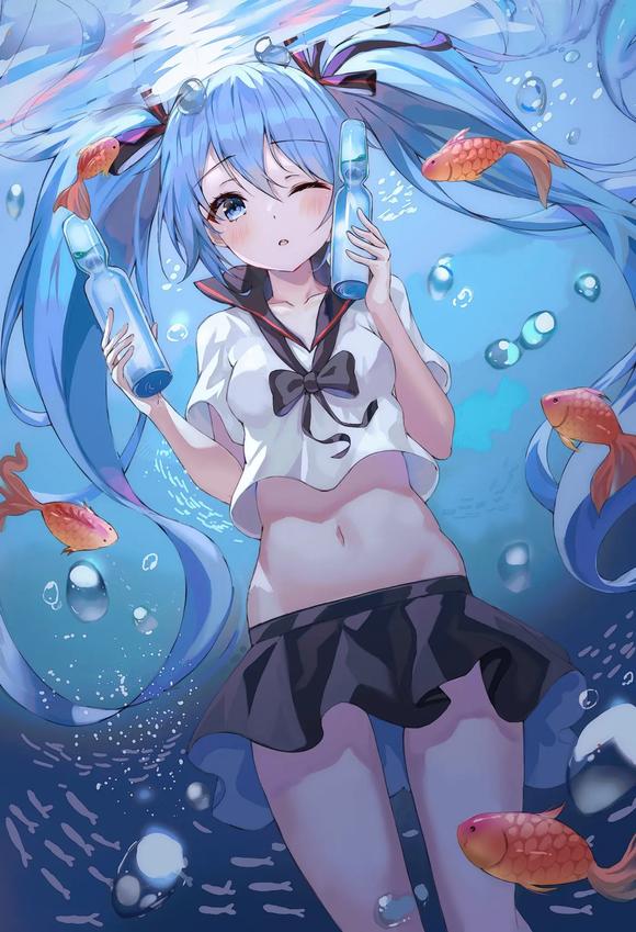 #ԪС#  ˫βδ MIKU廭ؼ һ-7.jpg