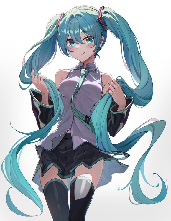 #ԪС#  ˫βδ MIKU廭ؼ һ-2.jpg