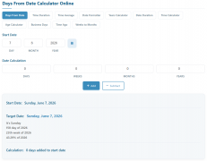  the tool calculates and displays the resulting dat