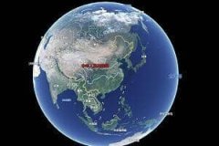 Google地球、在线地图 正在加载